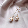 Gold Pearl Earrings