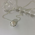 Timeless crystal pendant necklace in silver