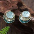 Vintage hand-painted multilayer round earrings