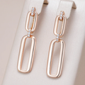 Hollow dangling earrings made of gold