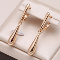 Elegant Gold Water Drop Earrings
